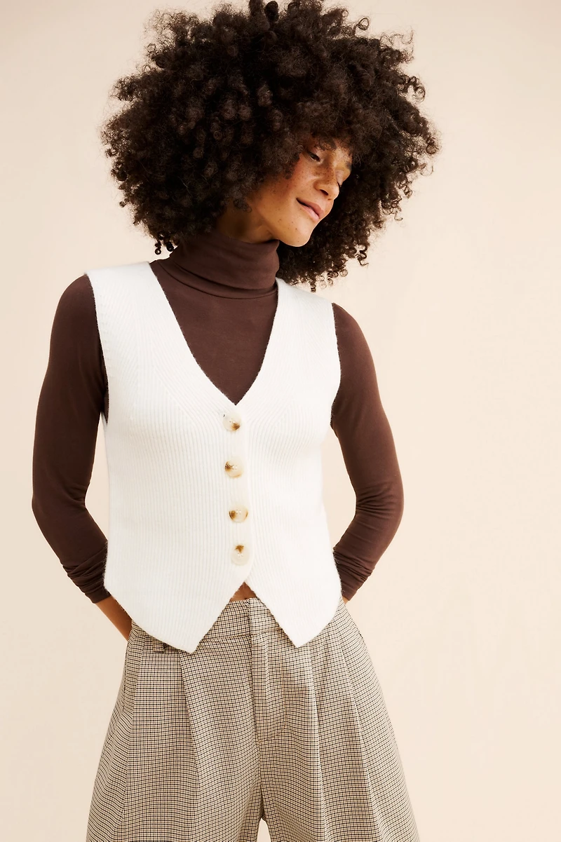 English Factory Ribbed Sweater Vest