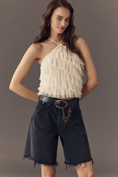 Charm Chain Oval Buckle Belt