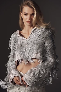 Unreal Fur Copacabana Metallic Fringe Jacket