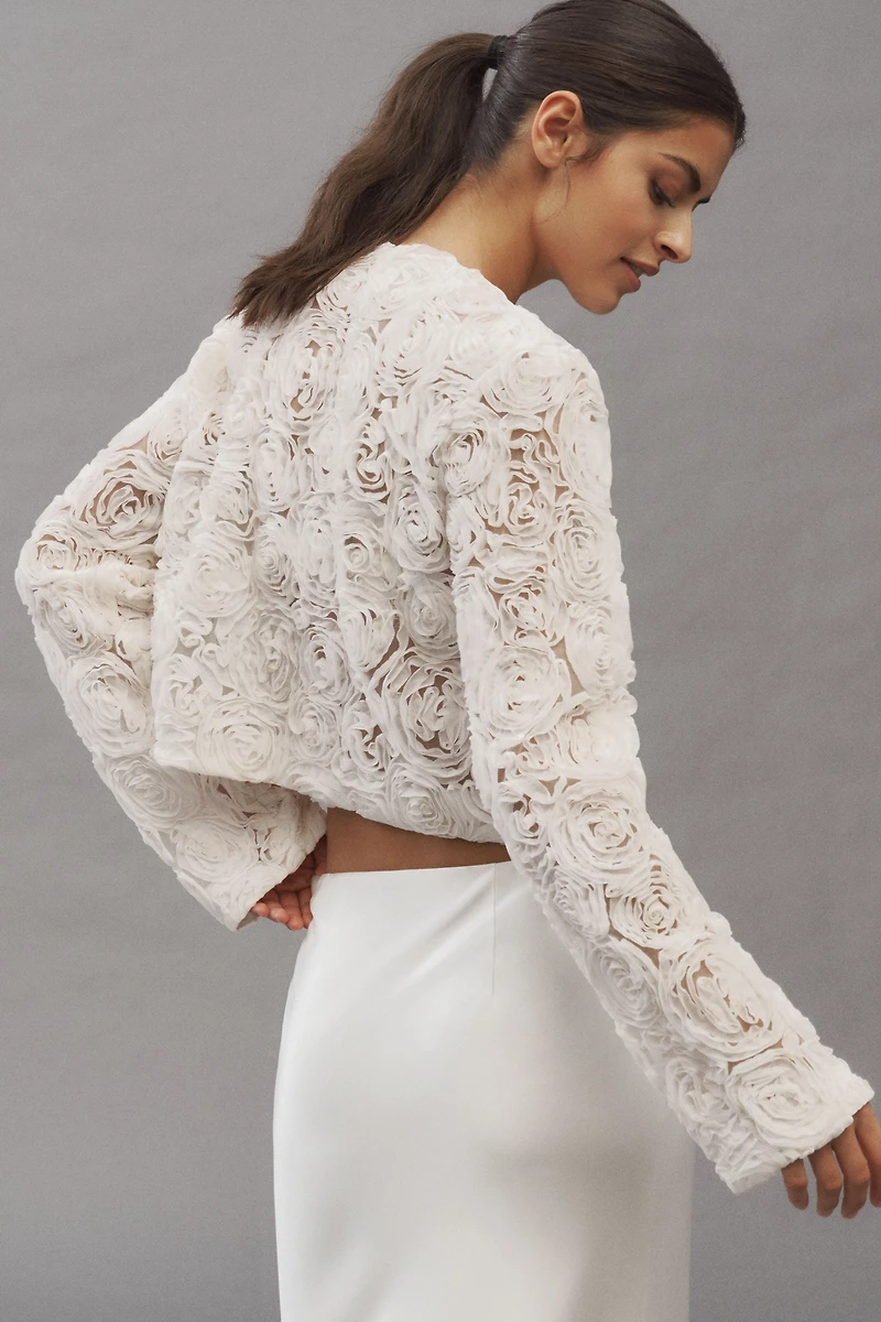 Unreal Fur Rosa Floral Tulle Jacket