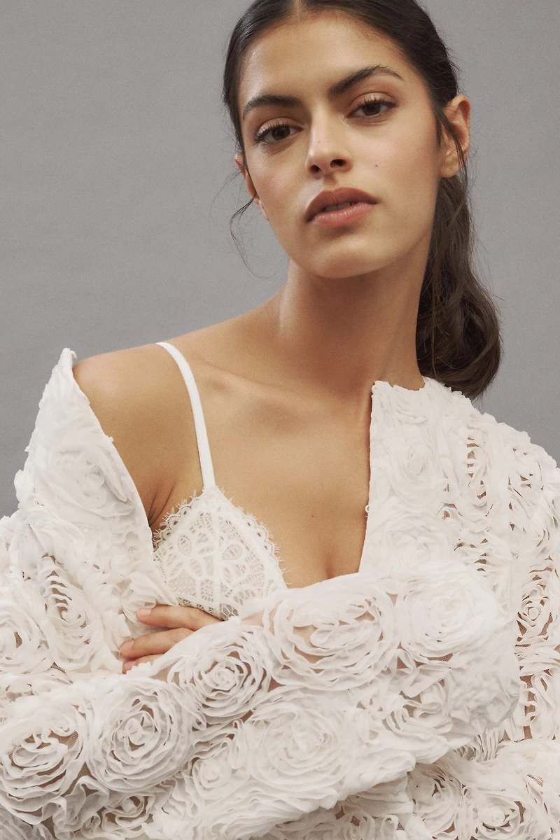 Unreal Fur Rosa Floral Tulle Jacket