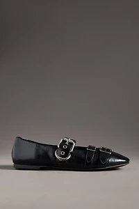 Lola Cruz Multi Moto Ballet Flats