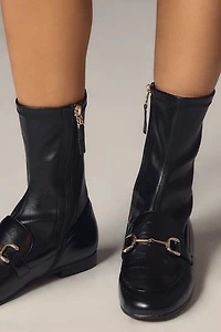 Bibi Lou Loafer Ankle Sock Boots