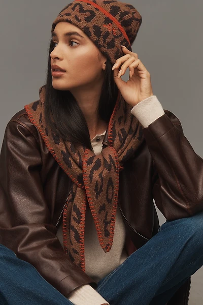 Damson Madder Leopard Beanie
