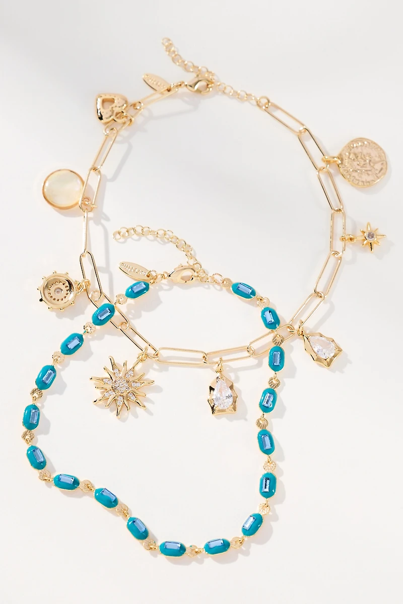 Beaded Charm Anklets