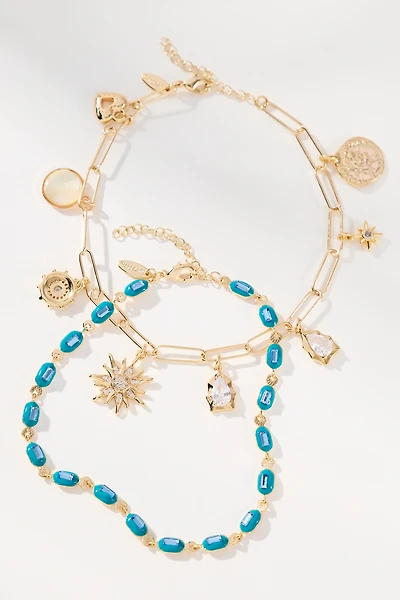 Beaded Charm Anklets