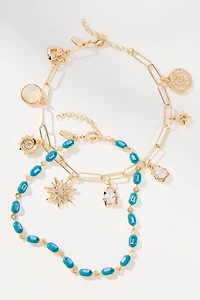 Beaded Charm Anklets