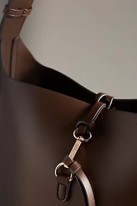 Mali + Lili Buckle Bucket Shoulder Bag