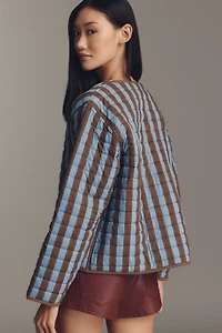 SZ Blockprints Quilted Tie-Front Jacket