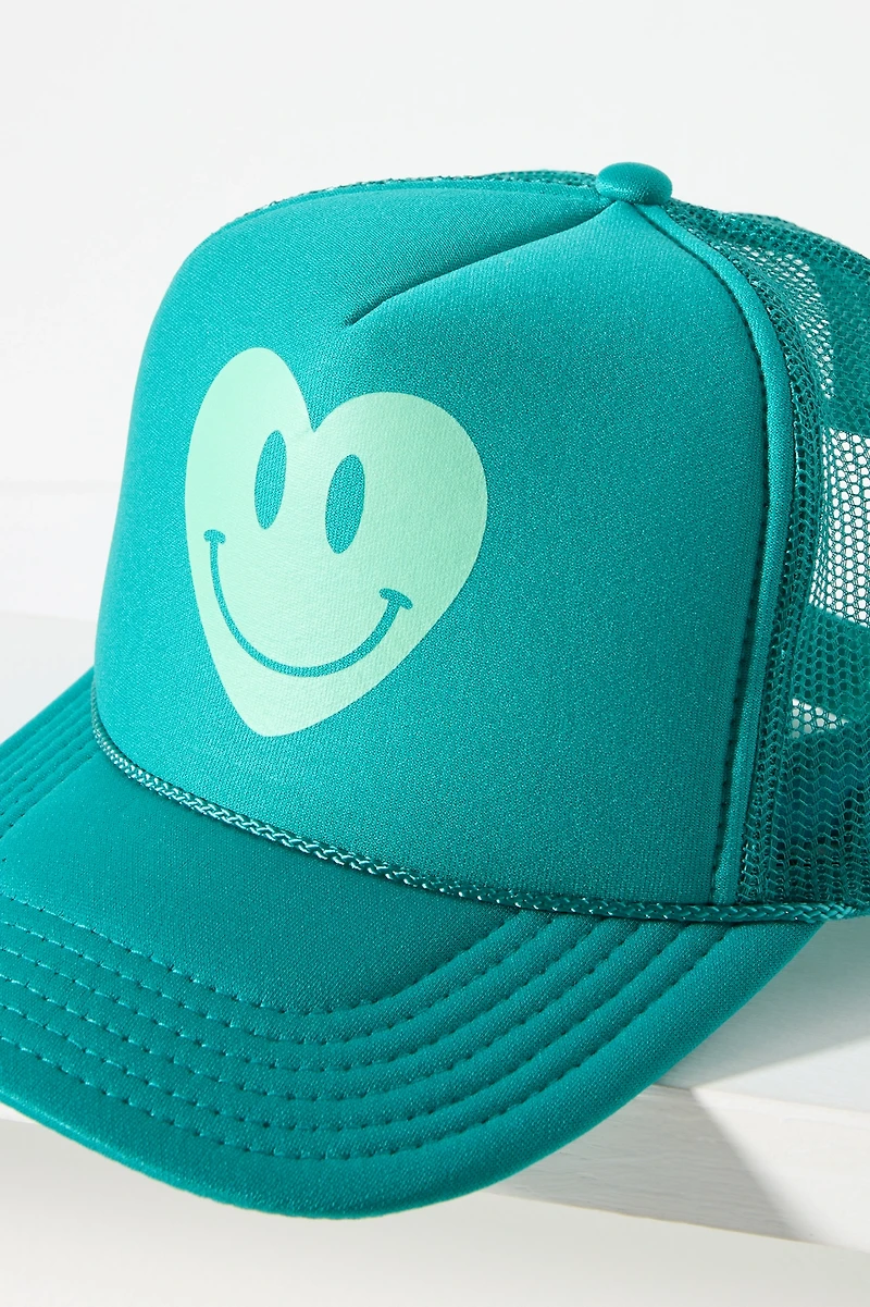 Ascot + Hart Smiley Heart Trucker Hat