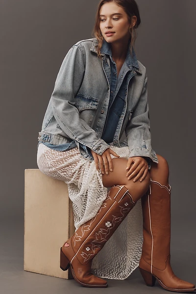 Besita Honey Embroidered Western Boots