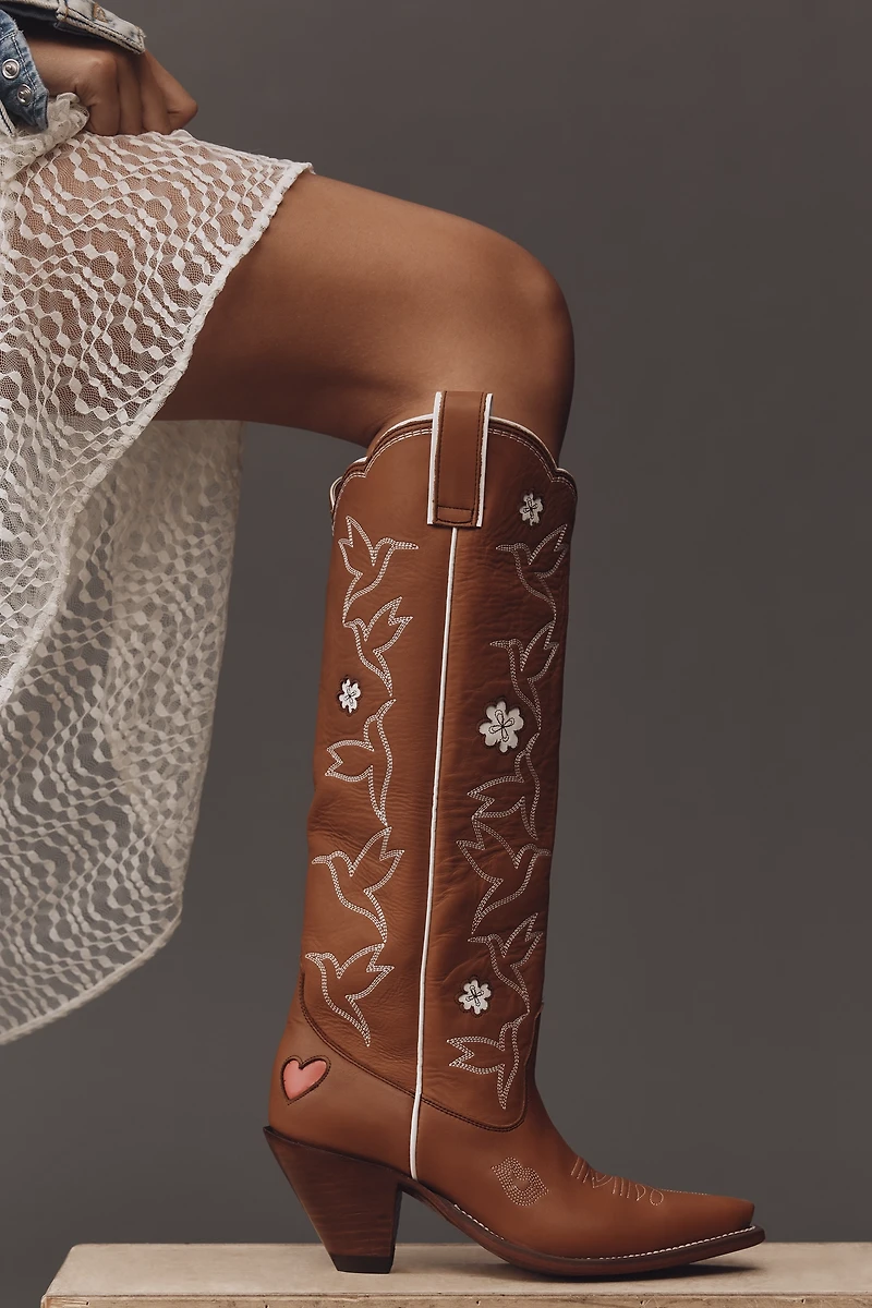 Besita Honey Embroidered Western Boots