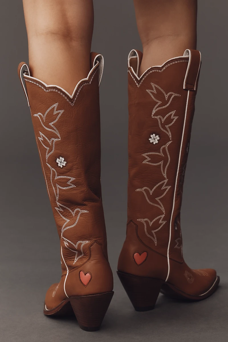 Besita Honey Embroidered Western Boots
