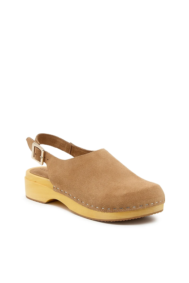 Kelsi Dagger Brooklyn Nash Wood-Bottom Slingback Clogs