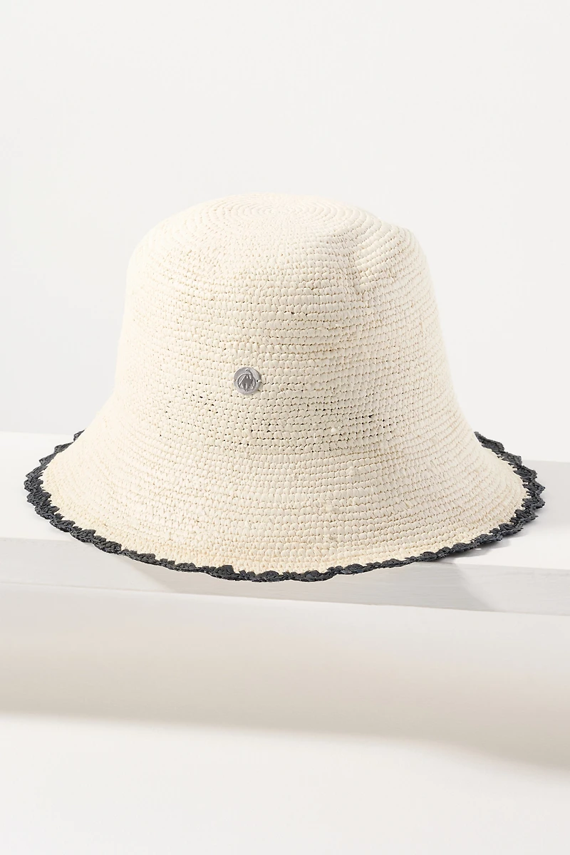 Freya Shell Crochet Straw Bucket Hat
