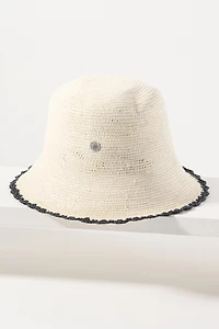 Freya Shell Crochet Straw Bucket Hat