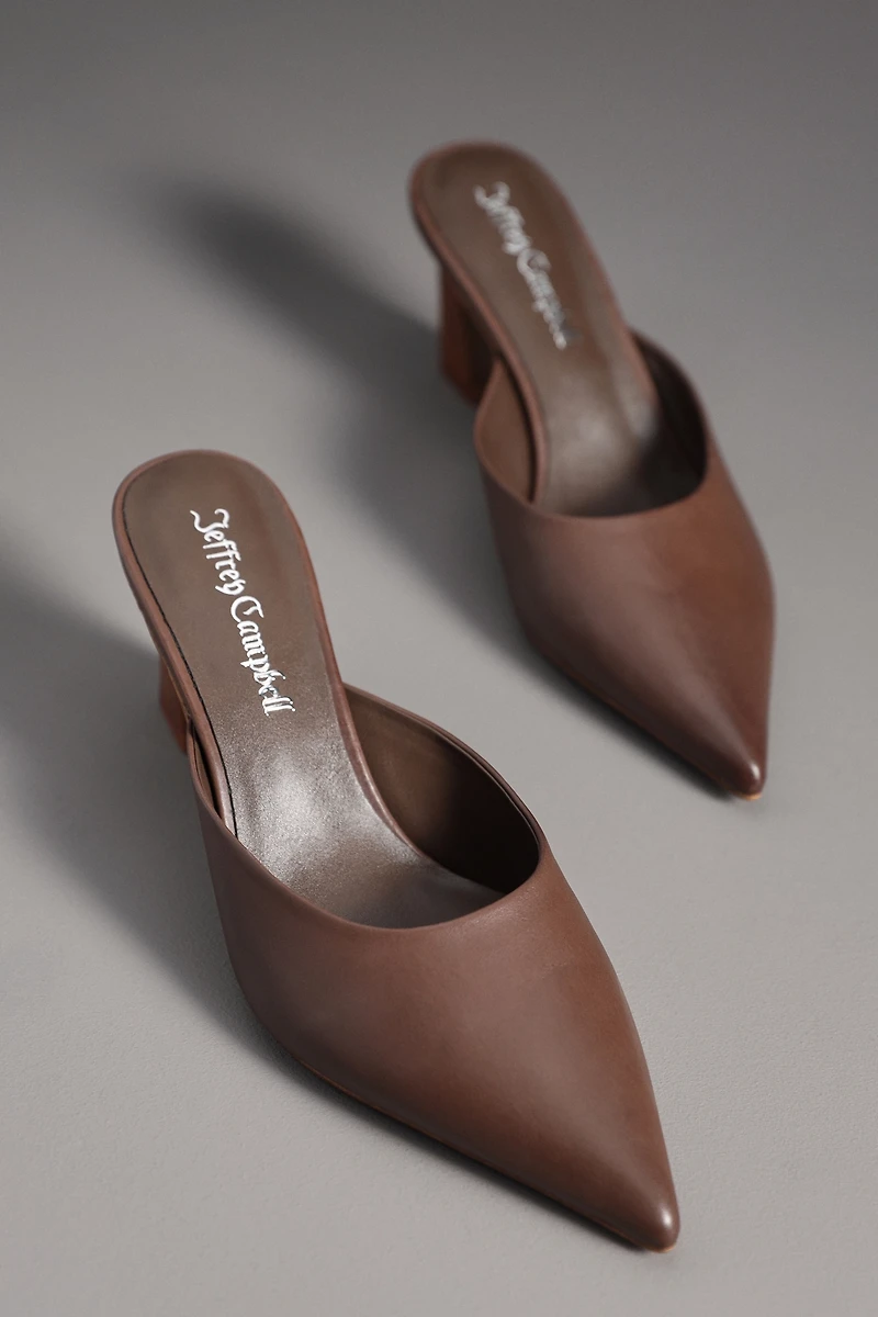 Jeffrey Campbell Unamused Pointed-Toe Heeled Mules