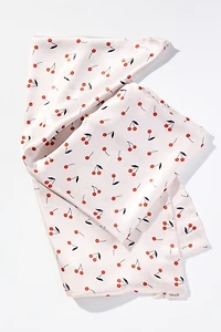 KITSCH Cherry Print Satin King Pillowcase
