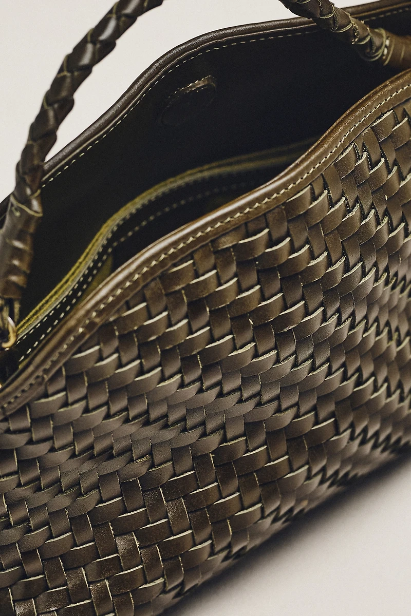Bembien Mini Cheri Woven Leather Shoulder Bag