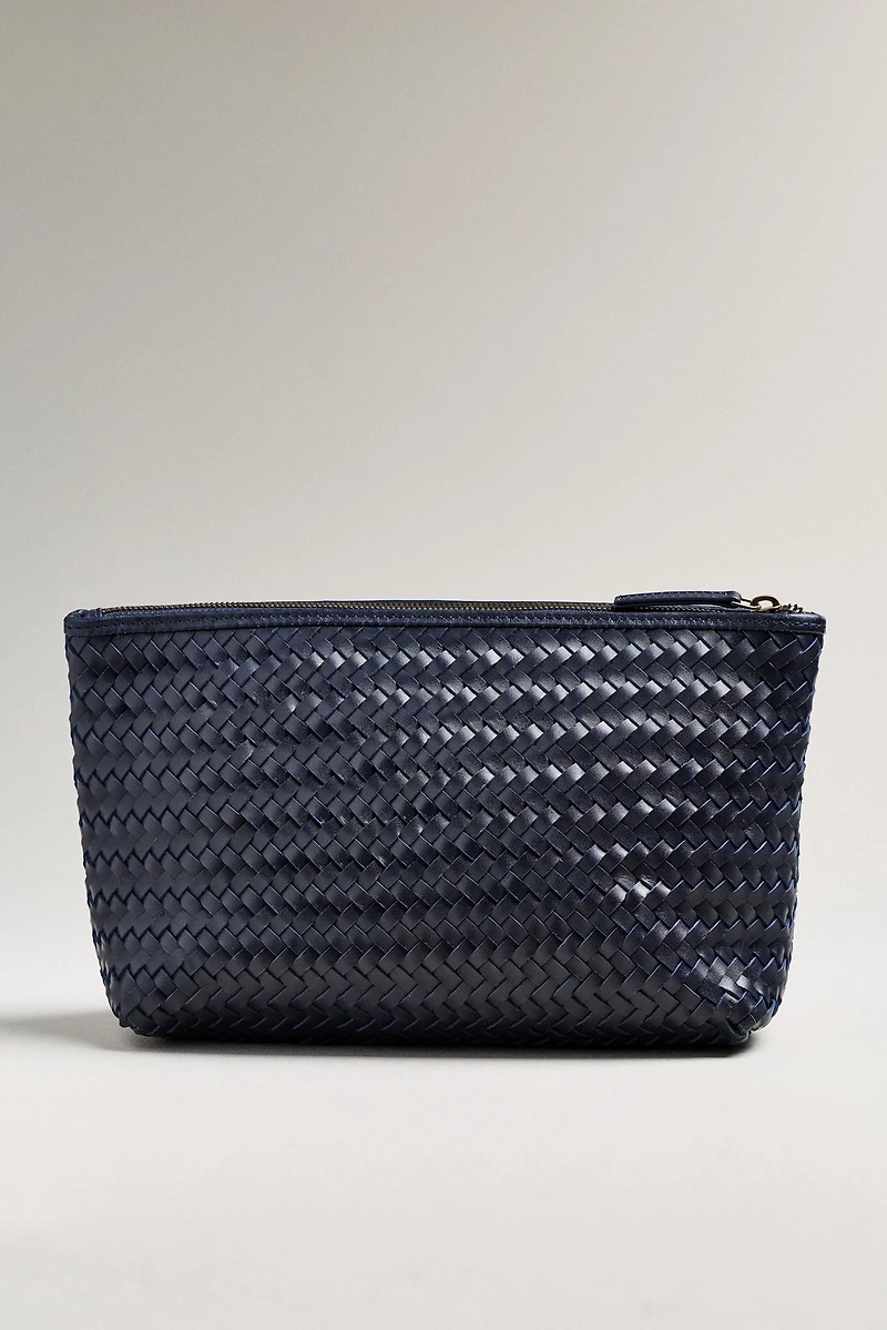 Bembien Woven Leather Zip Pouch