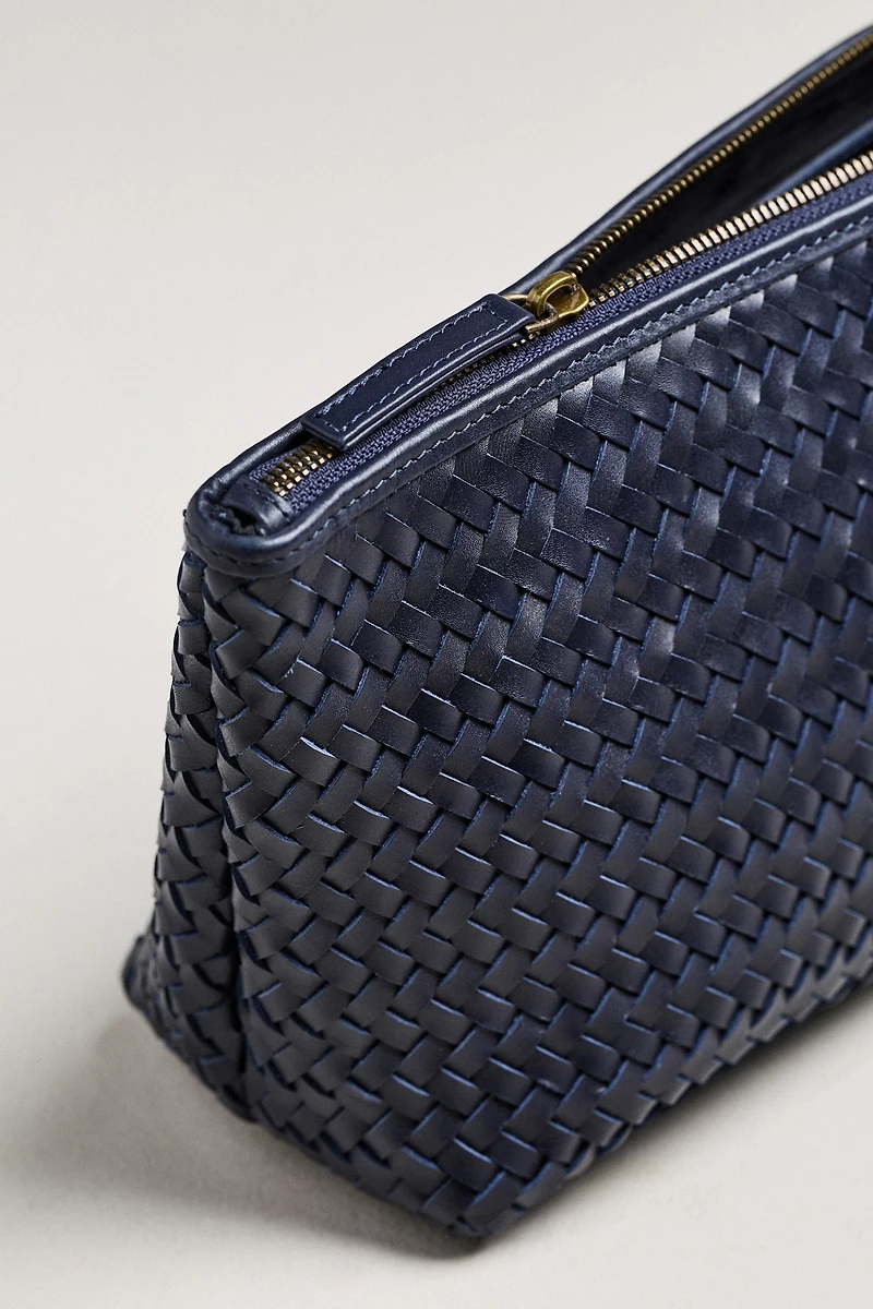 Bembien Woven Leather Zip Pouch