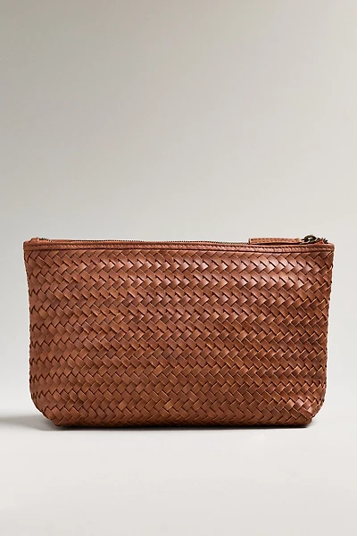 Bembien Woven Leather Zip Pouch