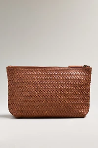 Bembien Woven Leather Zip Pouch