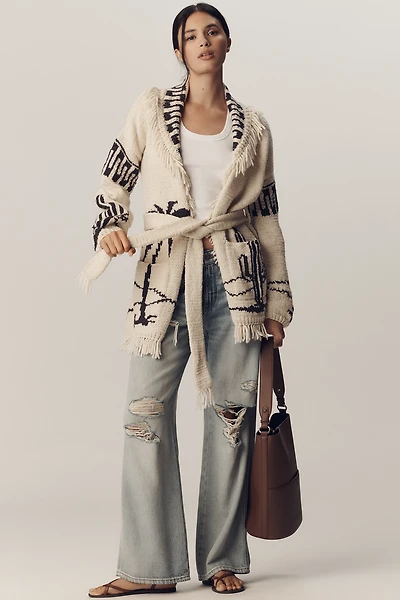 Frantic Las Palmas Fringe Cardigan Sweater