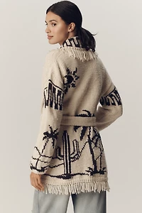 Frantic Las Palmas Fringe Cardigan Sweater