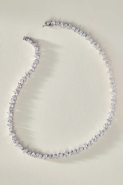 Shashi Pear Diamond Tennis Necklace