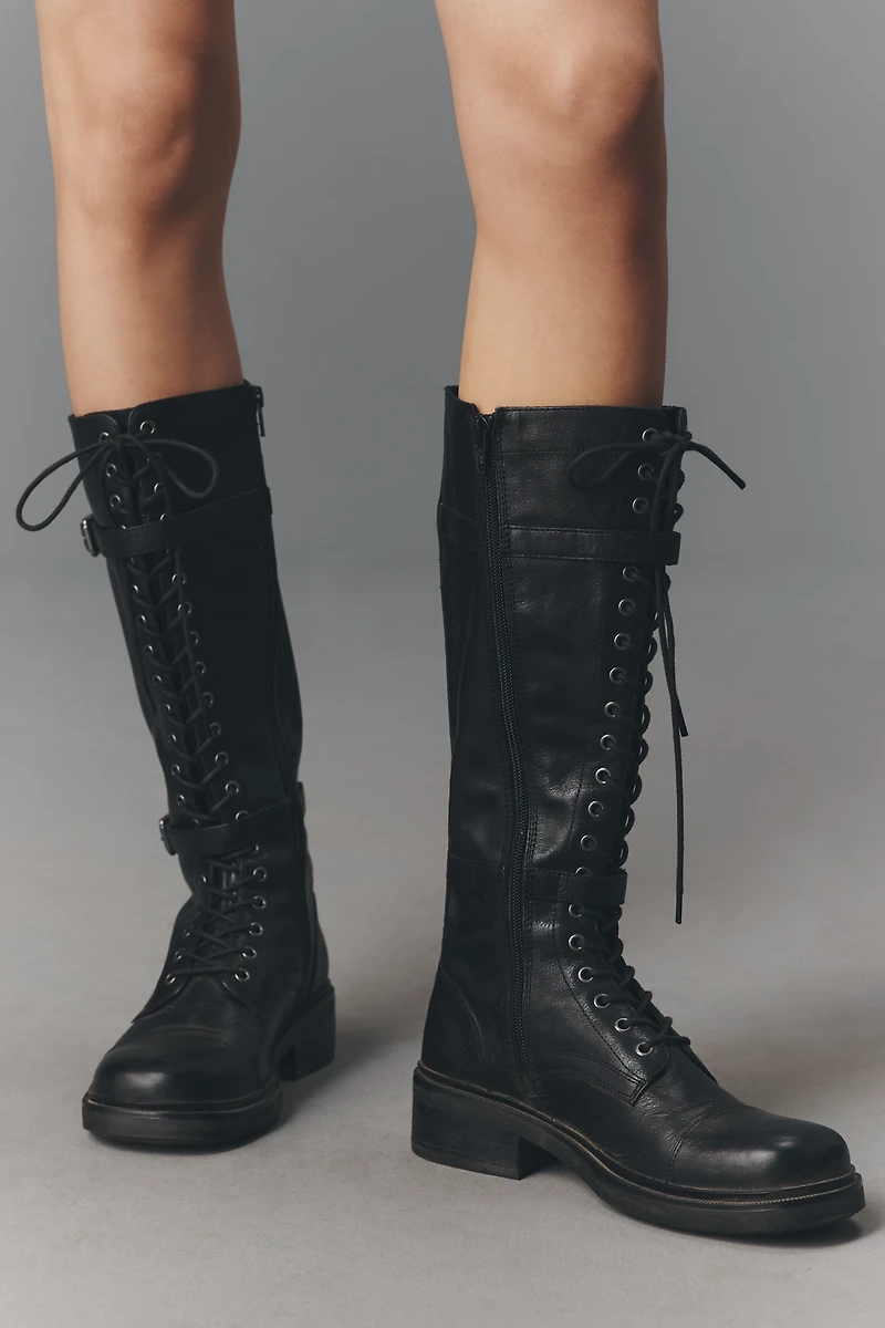 Vagabond Karlie Lace-Up Moto Boots