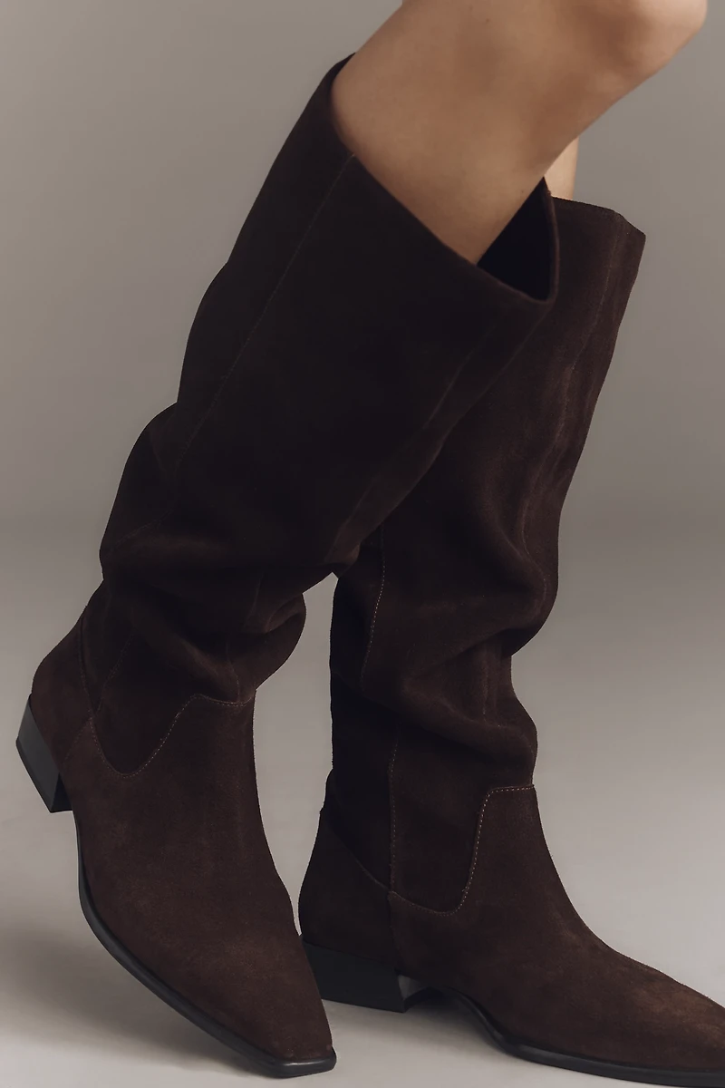 Vagabond Nella Pointed-Toe Suede Riding Boots
