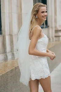 BHLDN Sleeveless Sheer Lace Romper