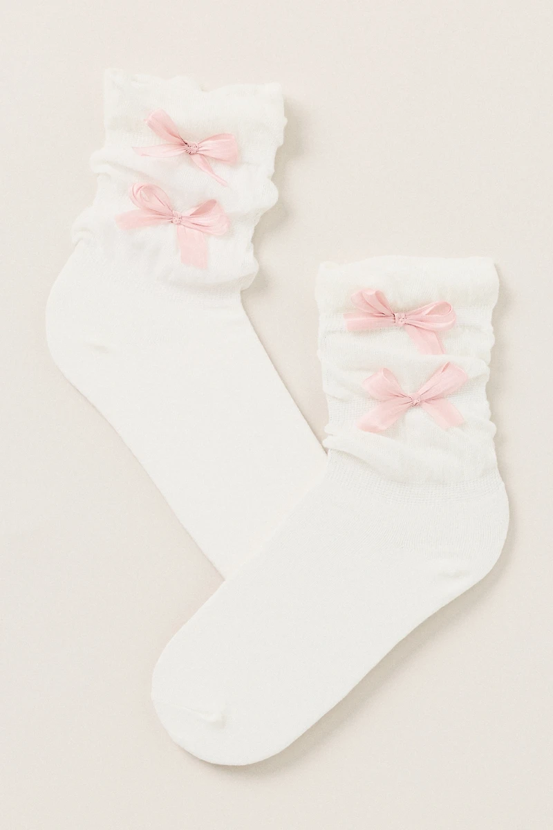 Casa Clara Primrose Bow Detail Socks