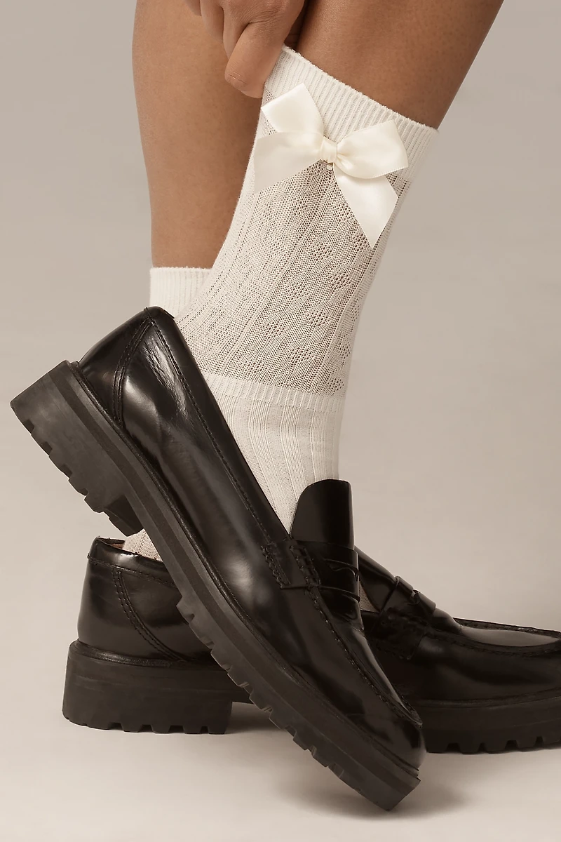 Casa Clara James Bow Detail Crew Socks