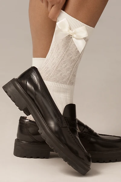 Casa Clara James Bow Detail Crew Socks