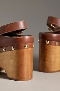 Dolce Vita Adelan Wood-Bottom Clog Heels