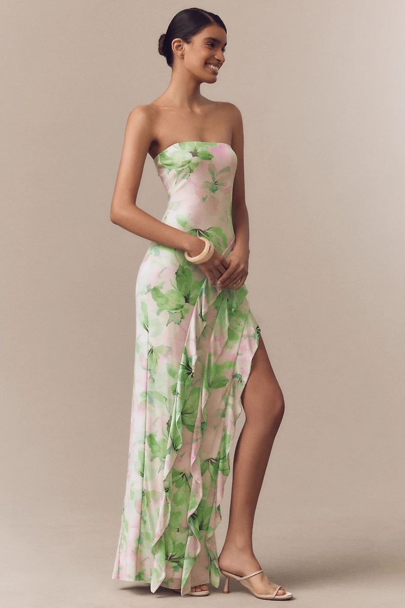 AFRM Siobhan Strapless Mesh Maxi Dress