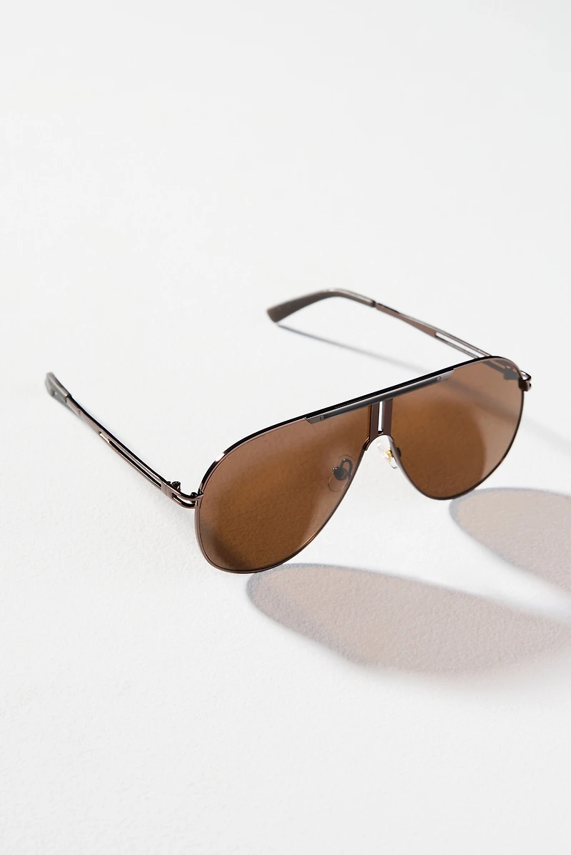 Red Eyewear Metal Cutout Aviator Sunglasses