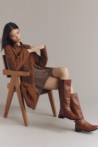 Maeve Buckle-Strap Riding Boots