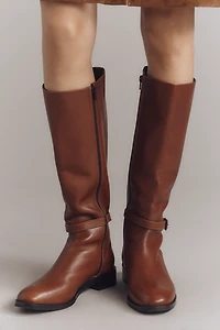 Maeve Buckle-Strap Riding Boots