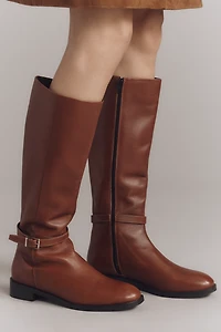 Maeve Buckle-Strap Riding Boots