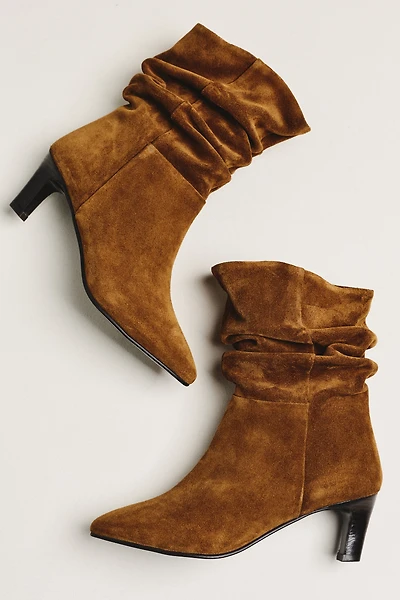 By Anthropologie Suede Scrunch Boots