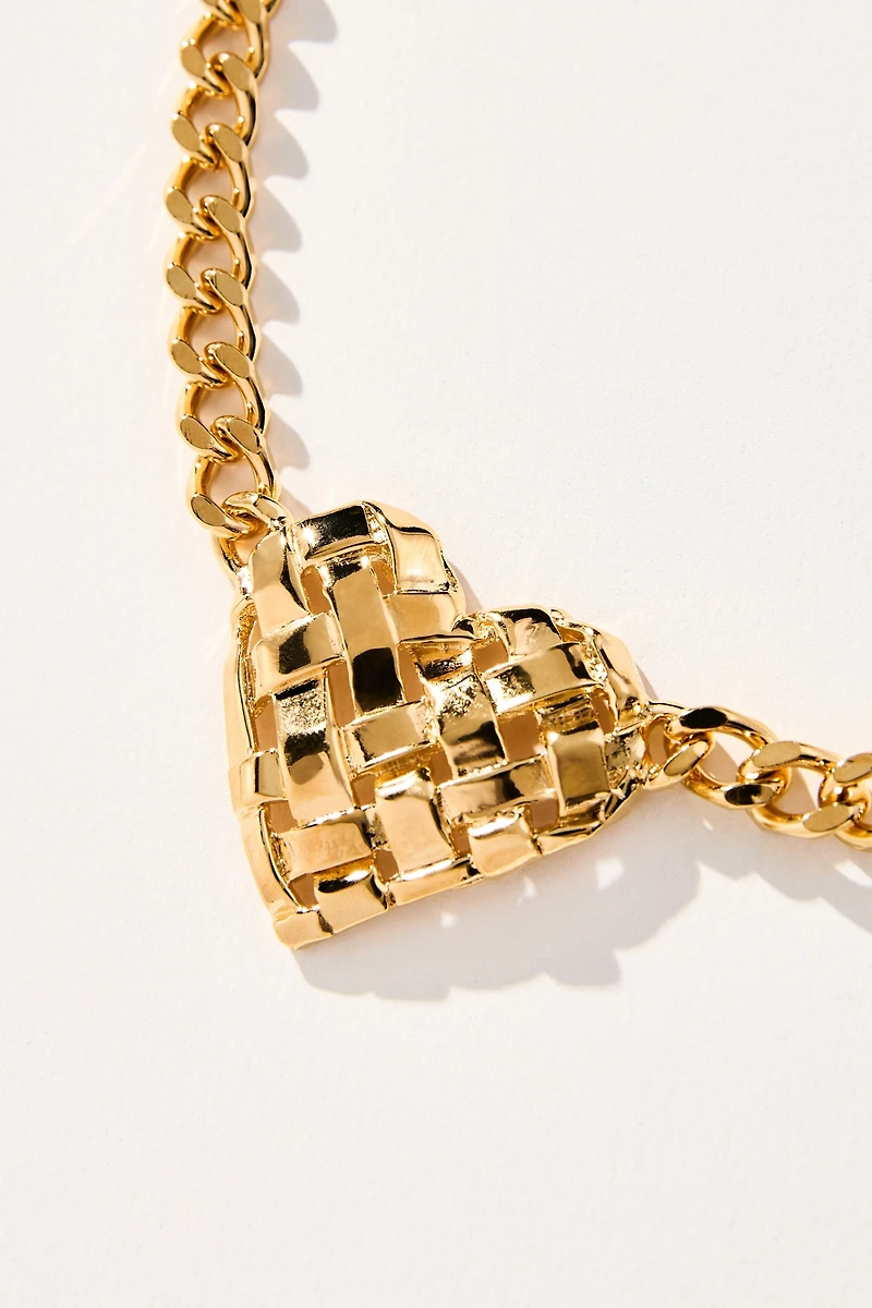 Christina Caruso Woven Heart Necklace