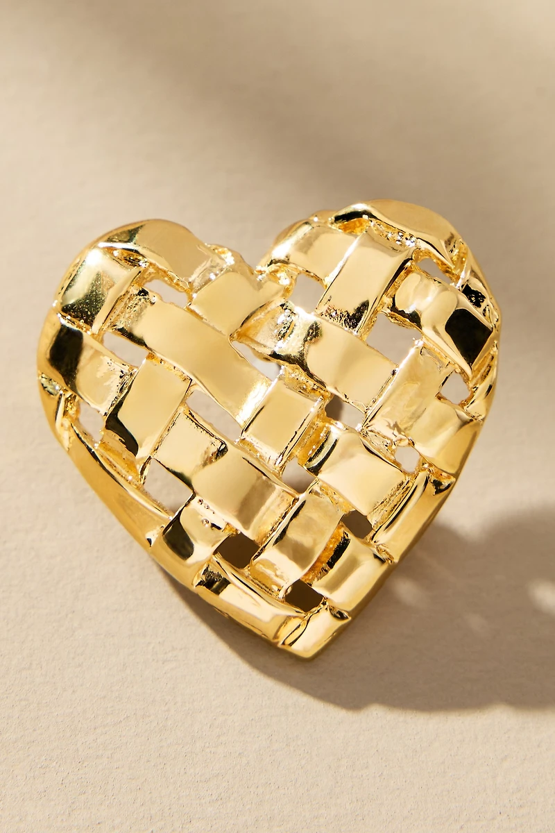 Christina Caruso Woven Heart Earrings