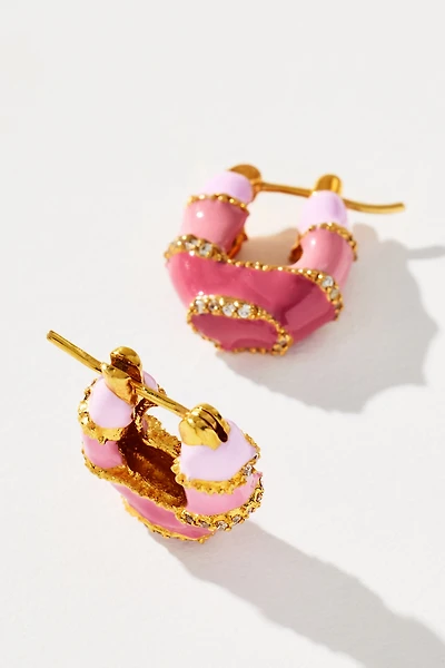 Joanna Laura Constantine Enamel Mini Hoop Earrings
