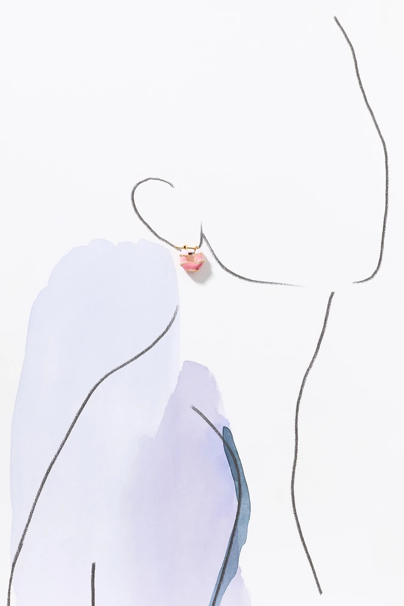 Joanna Laura Constantine Enamel Mini Hoop Earrings