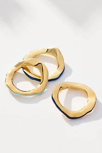 Joanna Laura Constantine Enamel Wave Ring, Set of 3