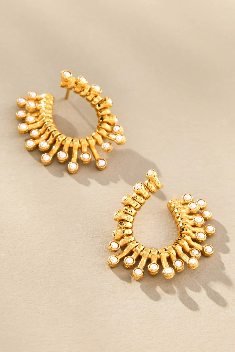 Joanna Laura Constantine Studded Wave Earrings