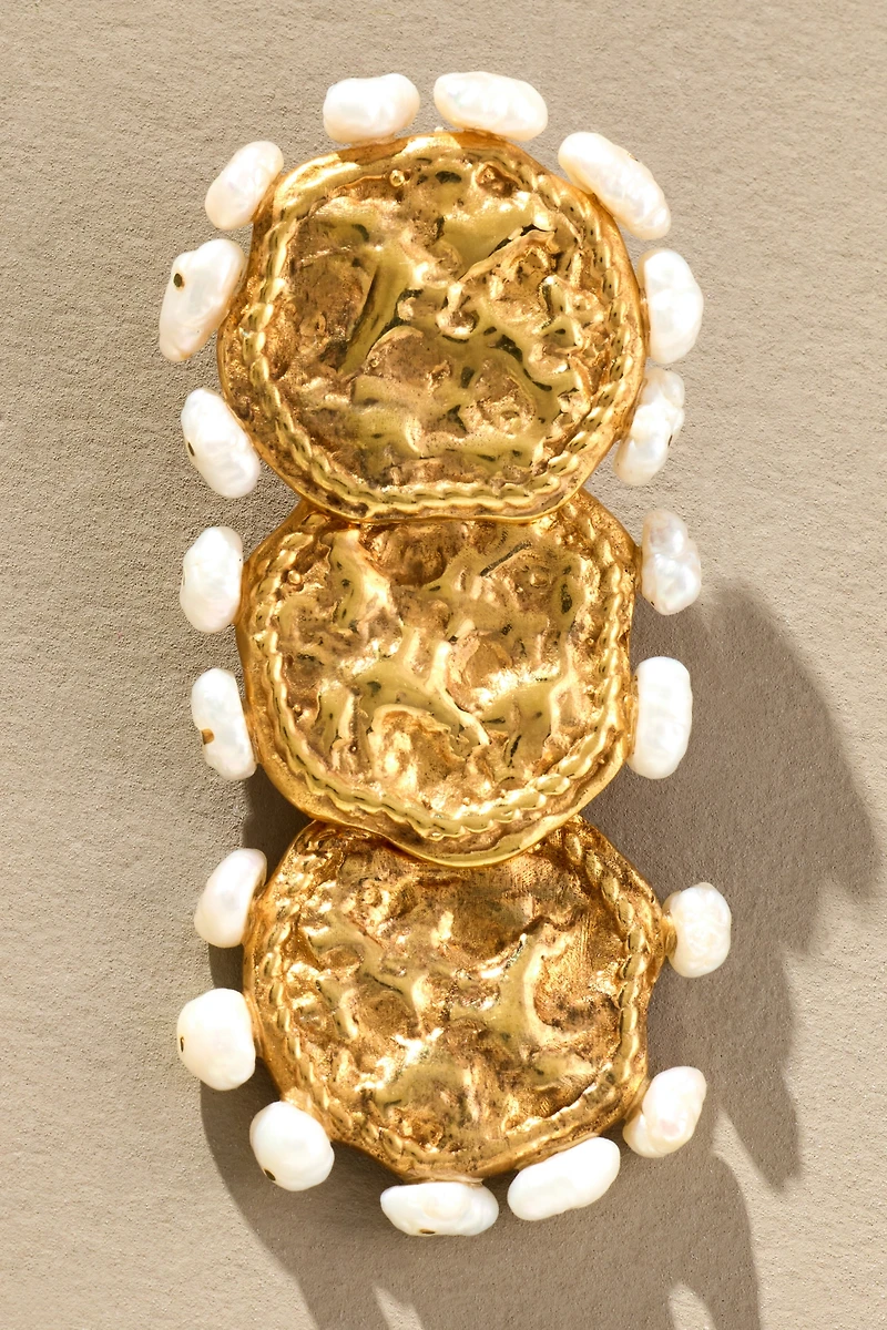 Joanna Laura Constantine Wave Pearl Earrings